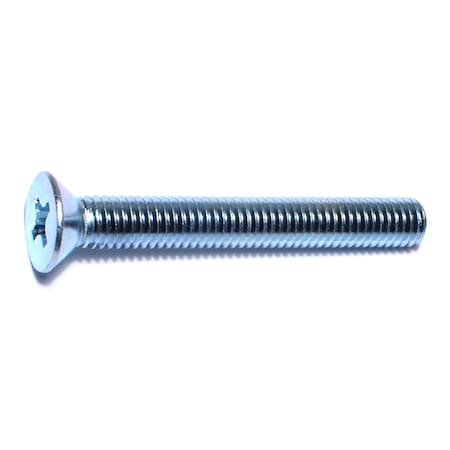 3/18-16 X 3 In Phillips Flat Machine Screw, Zinc Plated Steel, 25 PK